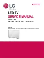 LG 49UH750 Series Service Manual предпросмотр