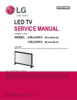 Предварительный просмотр 1 страницы LG 49UJ6300 Service Manual