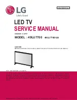 Предварительный просмотр 1 страницы LG 49UJ7700 Service Manual