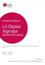 Preview for 1 page of LG 49XF2B Owner'S Manual