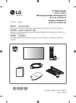 LG 49XF3E Easy Setup Manual предпросмотр