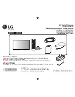 LG 49XS2B Easy Setup Manual предпросмотр