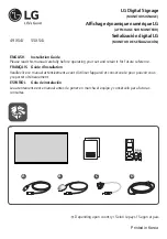 LG 49XS4J Installation Manual предпросмотр