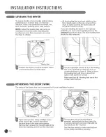 Предварительный просмотр 12 страницы LG 50144803 - DLE5955W 27in Electric Dryer User'S Manual And Installation Instructions