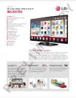 Preview for 1 page of LG 50LN5700 Specification