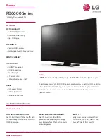 LG 50PB6600 Specifications preview