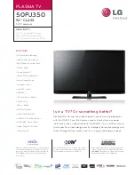 Preview for 1 page of LG 50PJ350 Specifications