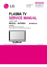 Предварительный просмотр 1 страницы LG 50PX950 Service Manual