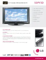 LG 50PY3D 60PY3D Specifications preview