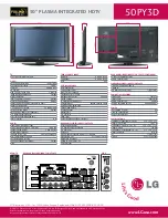 Preview for 2 page of LG 50PY3D 60PY3D Specifications