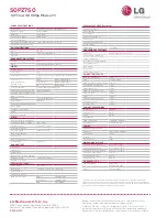 Preview for 2 page of LG 50PZ750 Specifications