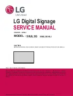 Предварительный просмотр 1 страницы LG 50UL3G Service Manual