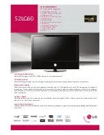 LG 52LG60 Specification preview