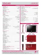 Предварительный просмотр 2 страницы LG 52LG60 Specification