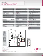 Preview for 2 page of LG 52SX4D Specifications