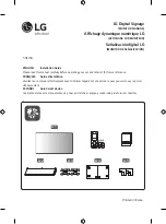 Предварительный просмотр 1 страницы LG 55EJ5G Installation Manual