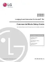 Предварительный просмотр 1 страницы LG 55EW960H Commercial Mode Setup Manual