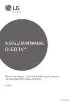 Предварительный просмотр 1 страницы LG 55EW961H Installation Manual