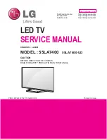 Предварительный просмотр 1 страницы LG 55LA7400 Service Manual