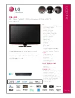 LG 55LH85 -  - 54.6" LCD TV Specifications предпросмотр