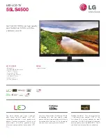 LG 55LS4500 Specifications предпросмотр