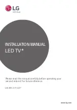 LG 55LV640S Installation Manual preview