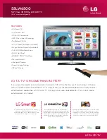 Preview for 1 page of LG 55LW6500 Specifications