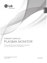 LG 60PJ101C Owner'S Manual preview