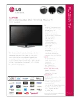 Preview for 1 page of LG 60PS80 Series Specifications