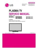 Предварительный просмотр 1 страницы LG 60PZ570T Service Manual