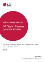 Preview for 1 page of LG 60UL3E Installation Manual