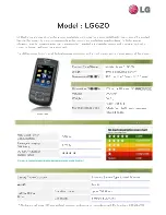 LG 620 Owner'S Manual preview