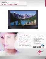 LG 62SX4D -  - 62" Rear Projection TV Specifications preview