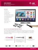 Preview for 1 page of LG 65LW6500 Specifications