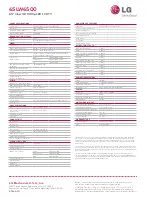 Preview for 2 page of LG 65LW6500 Specifications