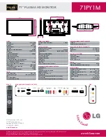 Предварительный просмотр 2 страницы LG 71PY1M -  - 71" Plasma Panel Specifications