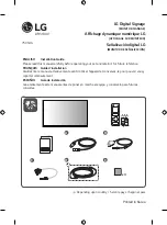 LG 75XS4G Installation Manual preview