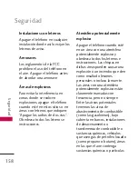 Preview for 159 page of LG 8575 (Spanish) Manual Del Propietario