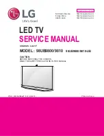 Предварительный просмотр 1 страницы LG 98UB9800 Service Manual