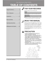 Preview for 2 page of LG A12CB Owner'S Manual