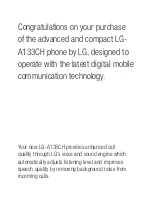 Preview for 2 page of LG A133CH User Manual