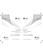 LG A180 User Manual preview