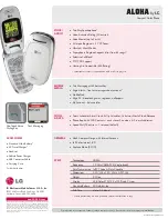 Preview for 2 page of LG Aloha Specifications