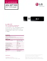 Preview for 1 page of LG AN-WF100 Specifications