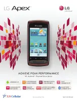 Preview for 1 page of LG Apex Specifications