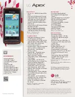 Preview for 3 page of LG Apex Specifications