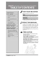 Preview for 2 page of LG ARNU07GTUB4 Owner'S Manual