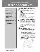 Preview for 2 page of LG Art Cool LMAN090HNS Owner'S Manual