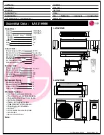 LG ARTCOOL LA121HNM Specifications preview