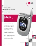 LG AX245 Specification Sheet preview